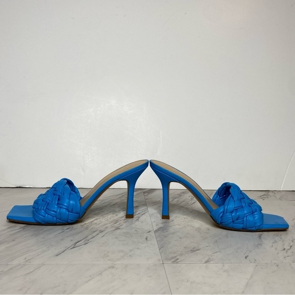 Marc Fisher Draya Braided Blue Leather Heeled Sandal 8M - Picture 7 of 13